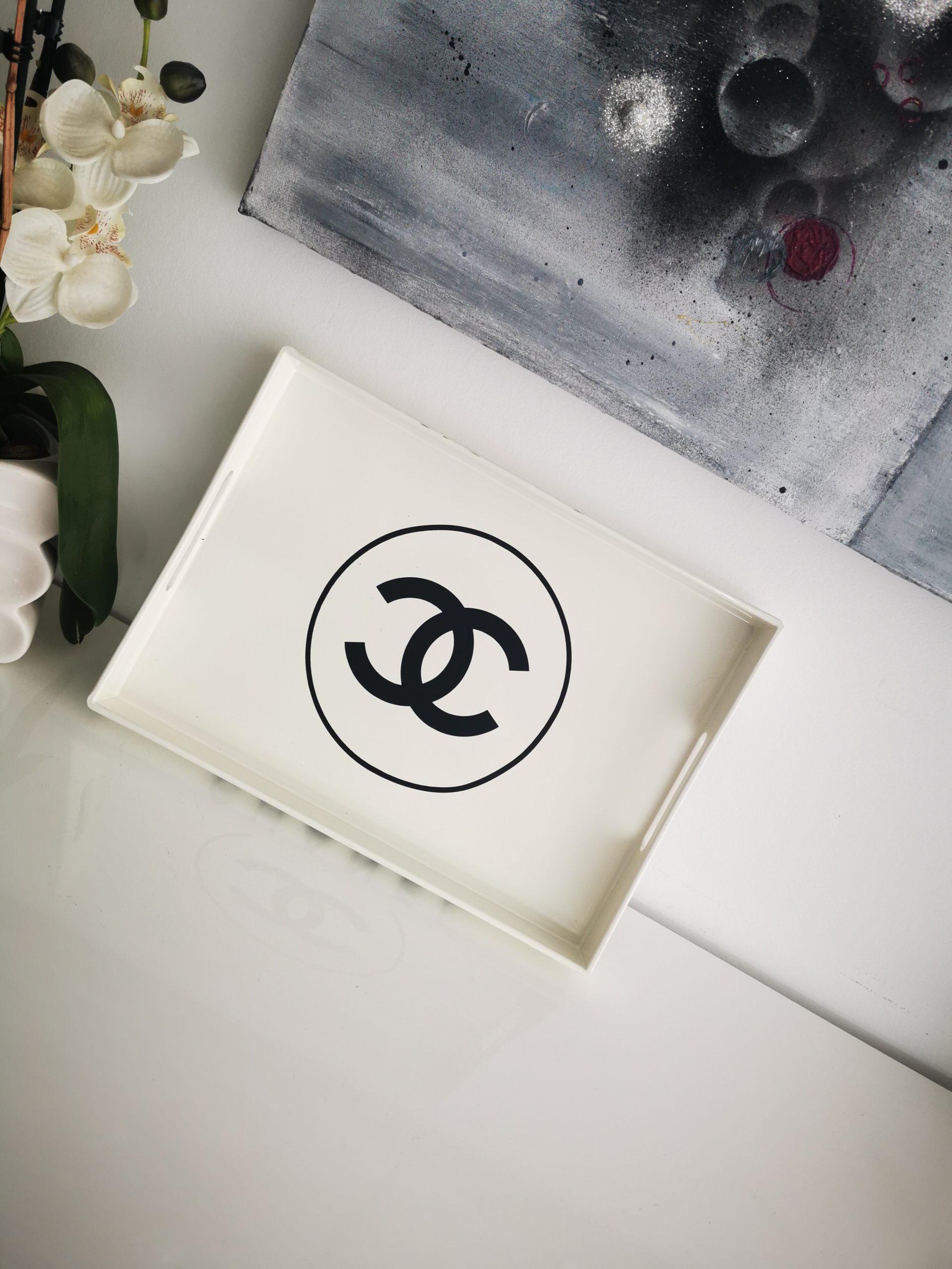 Plateau rectangulaire blanc – Image 4