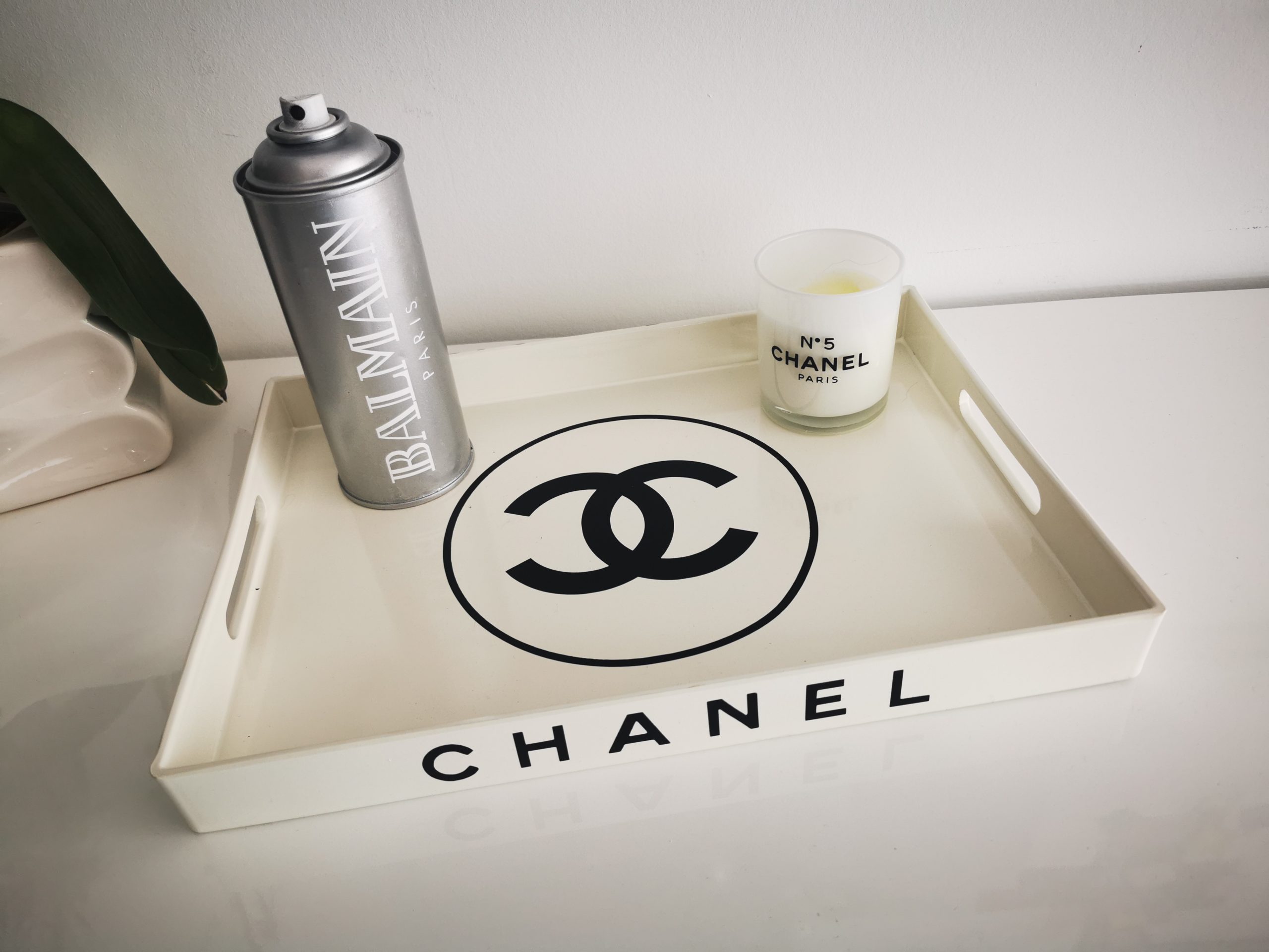 Plateau rectangulaire blanc