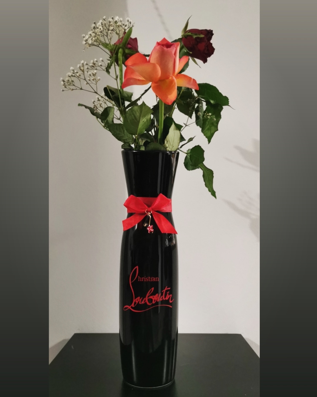 Vase Timeless noir et rouge