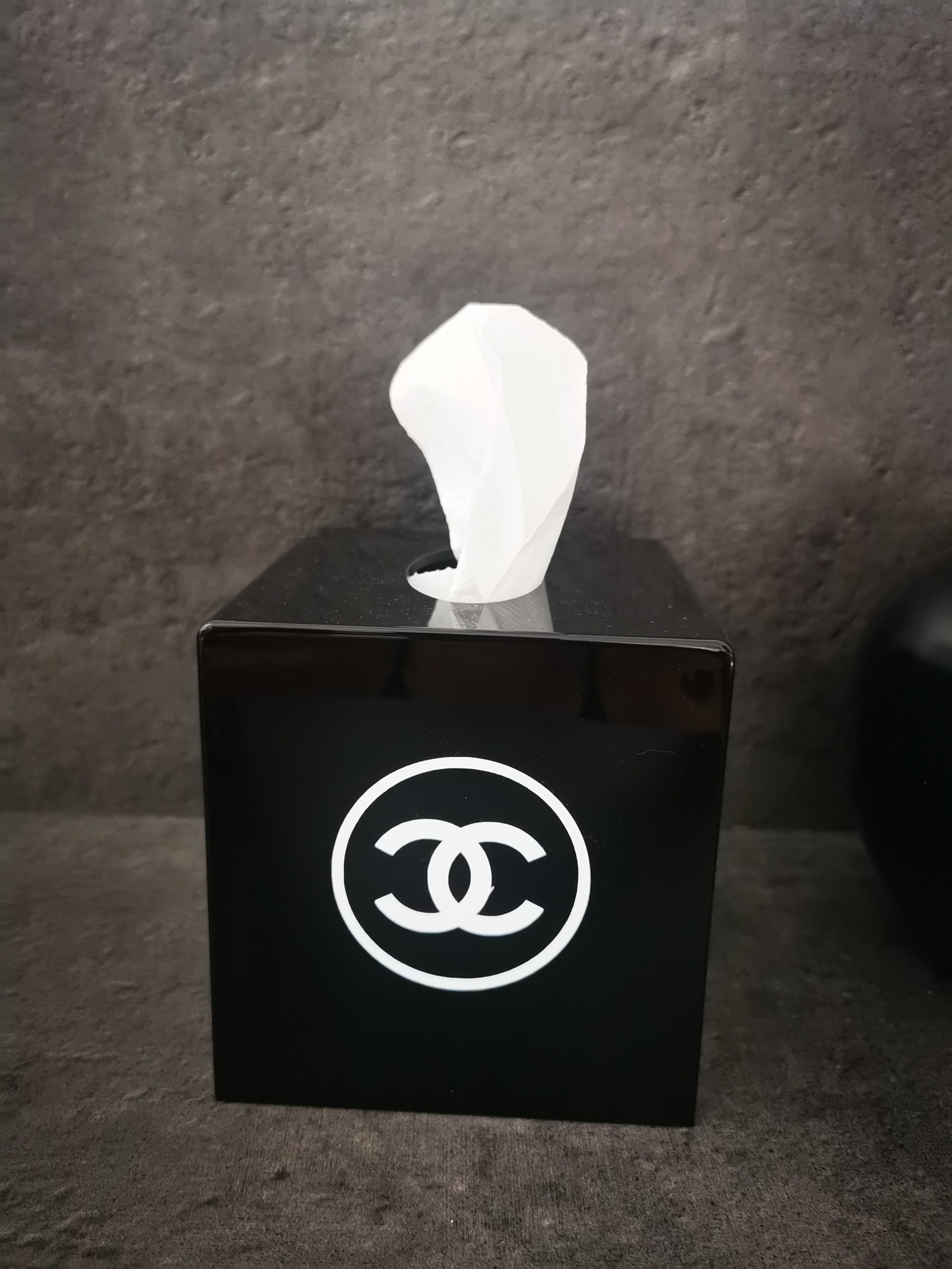 Boîte mouchoirs cube noire – Image 5