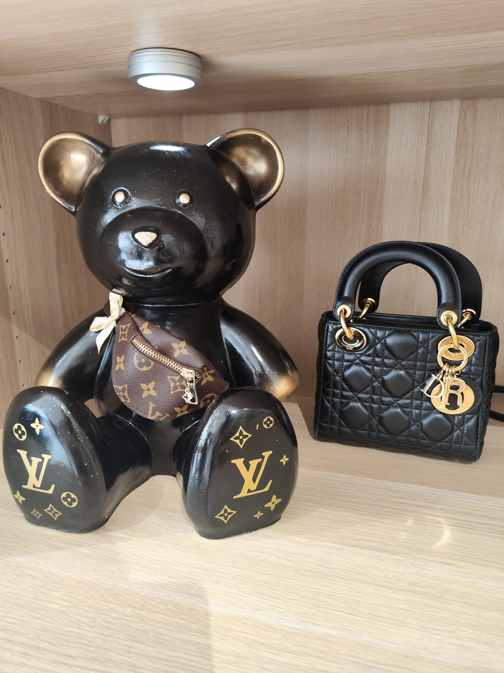Ourson sacoche monogramme
