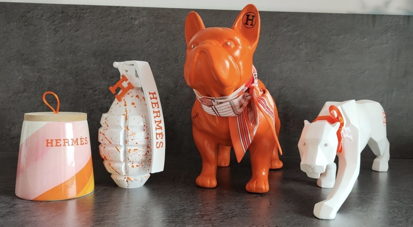 Panthère blanc et orange – Image 3
