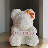 ourson fleurs grand format
