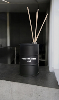 Baril diffuseur noir à personnaliser