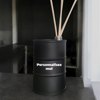 Baril diffuseur noir à personnaliser